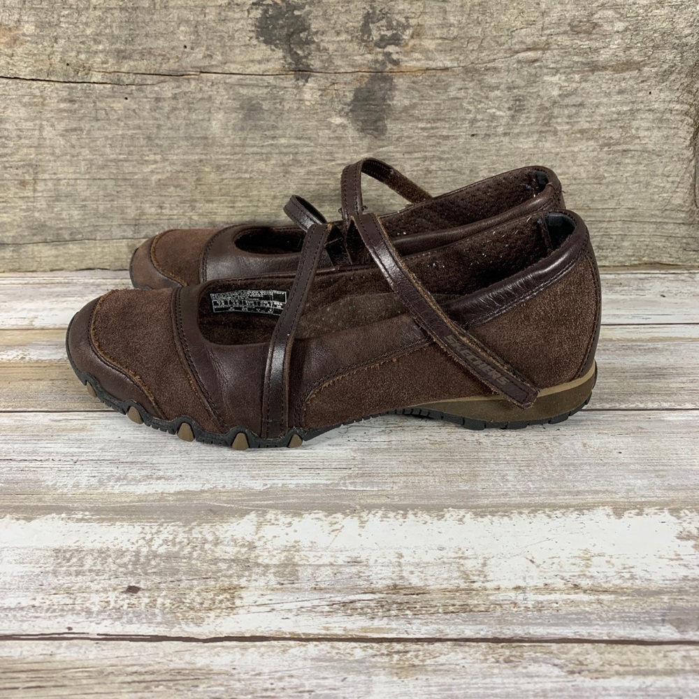 Skechers Leather Mary Jane Slip Ons